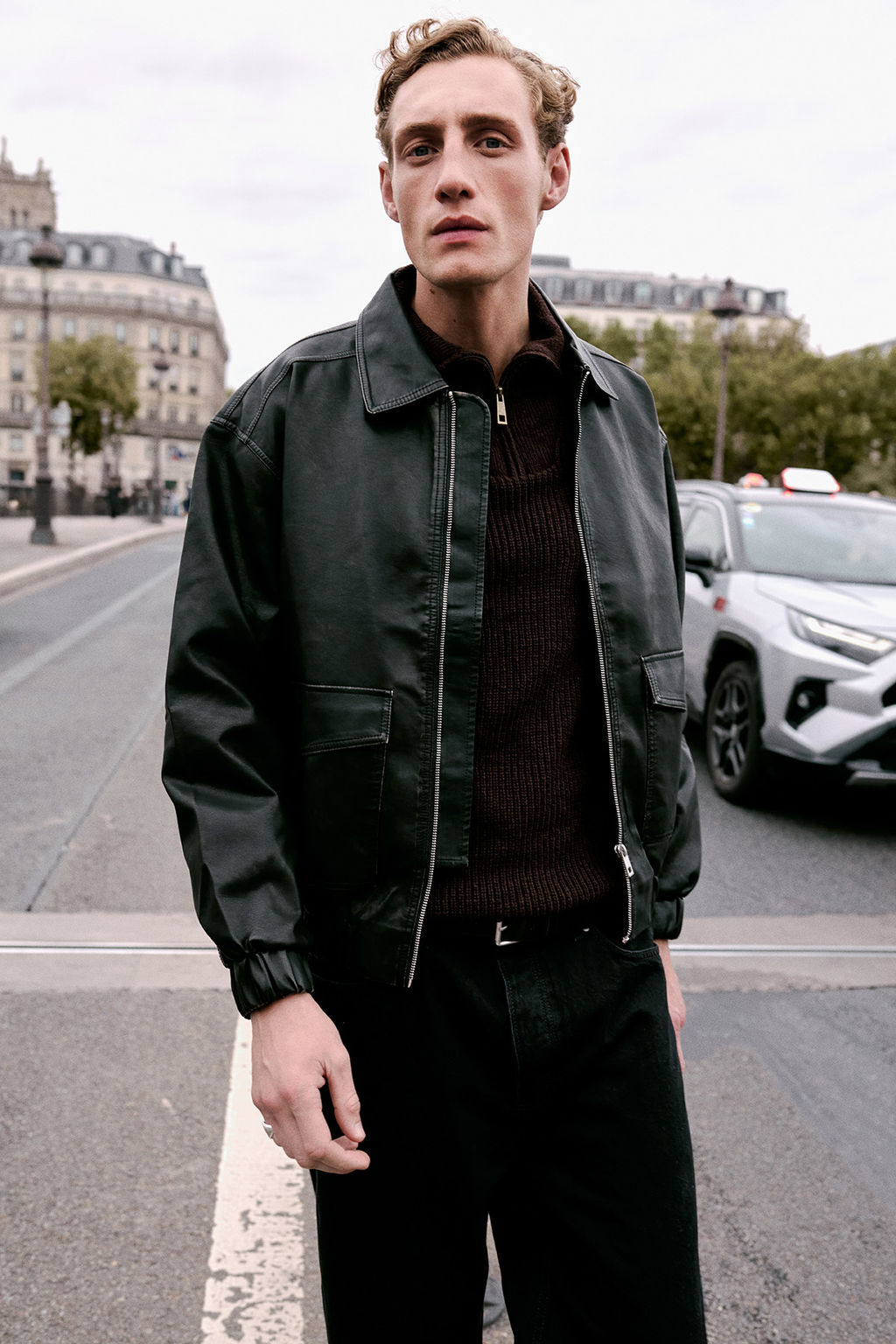 Siyah Fitted %100 PU Suni Deri Erkek Mont TMNAW26MO00004 - Trendyolmilla фото 8