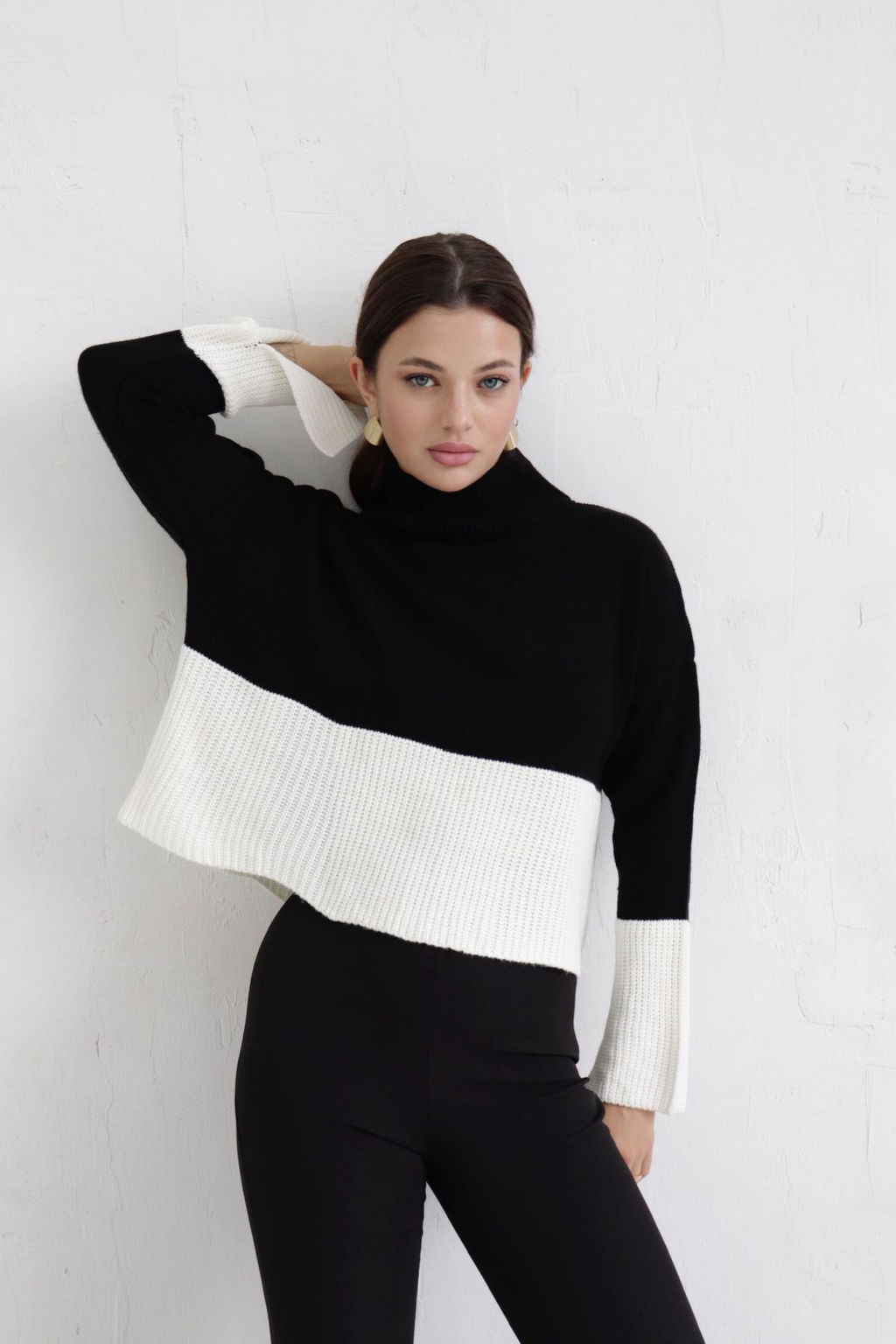 10452 Свитер чёрно-белый - Martichelli фото 13