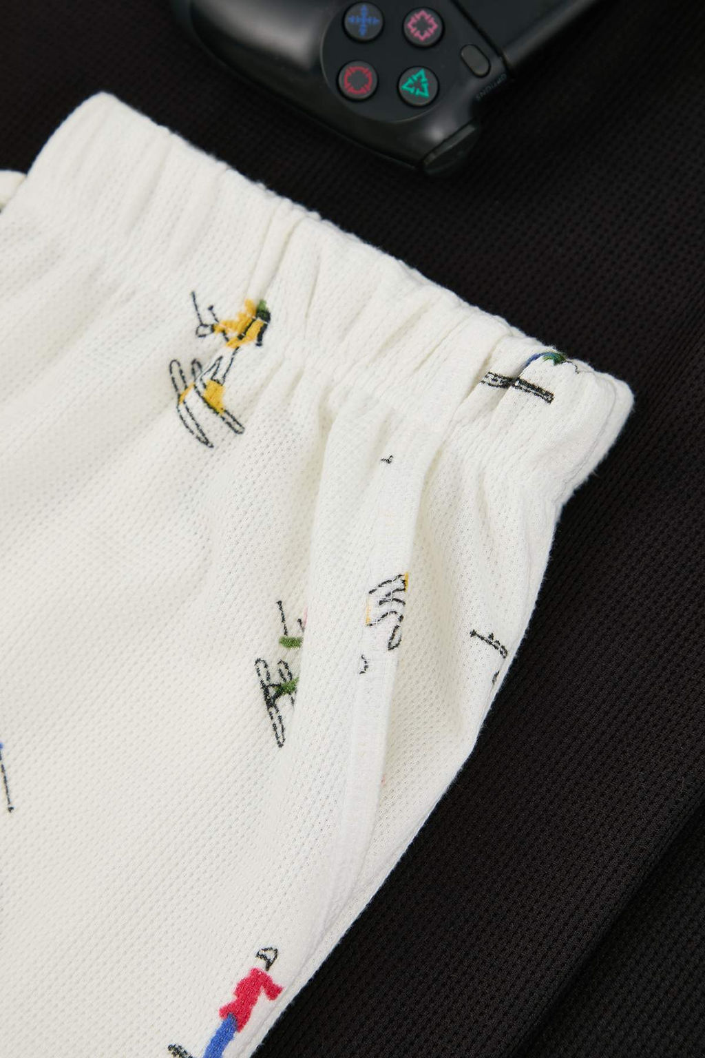 Siyah Regular Yumusak Waffle Orme Pijama Tak?m? TMNAW26PT00069 - Trendyolmilla фото 2