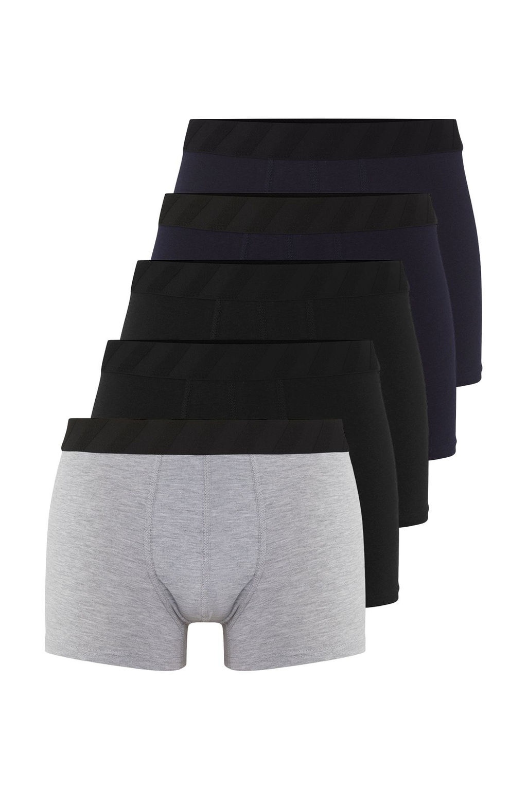 TRENDYOL MAN Lacivert 5li Paket Basic Esnek Pamuklu Yumusak Lastikli Boxer TMNSS25BX00004