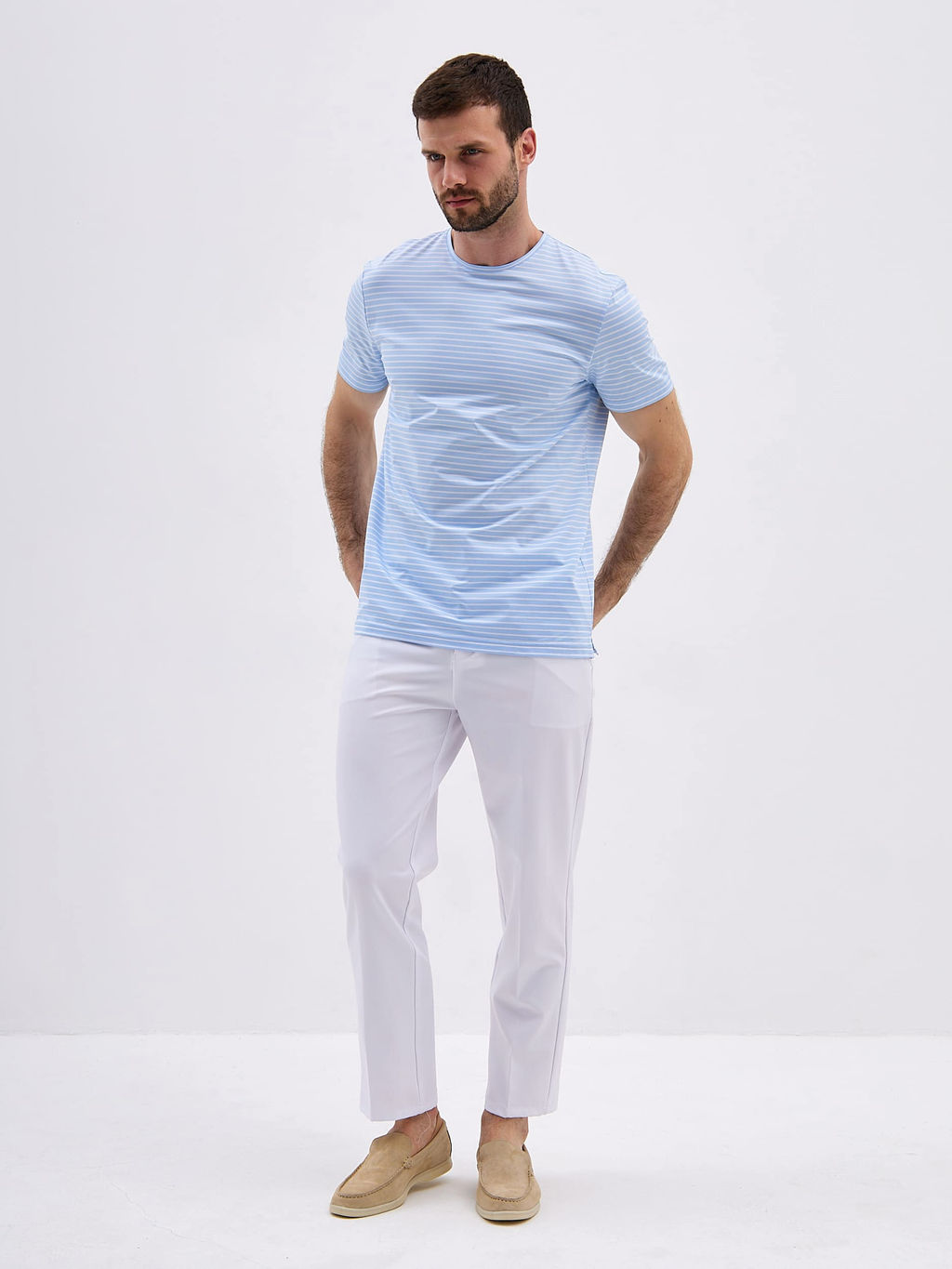 Футболка мужская короткий рукав GREG G145-PD4T-LT0110 (голубой)  фото 5