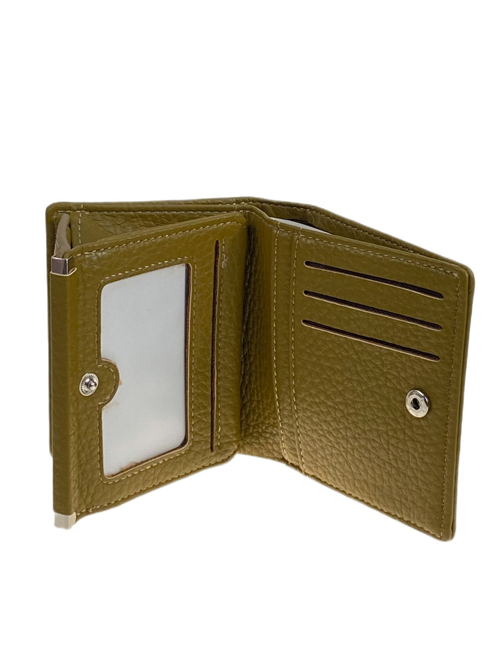 Женский кошелёк из натуральной кожи, цвет зеленый - Greta фото 2