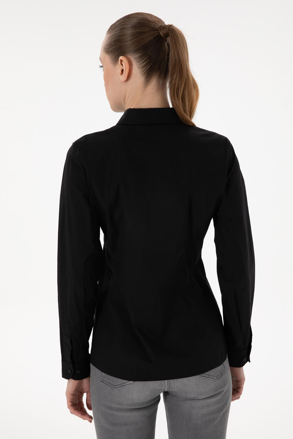 Kad_n Siyah Uzun Kollu Basic G_mlek Sepette S_rpriz _ndirim - U.s. polo assn фото 5