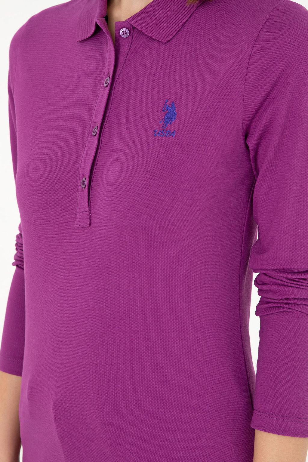 Женский фиолетовый базовый свитшот Неожиданная скидка в корзине - U.s. polo assn фото 7