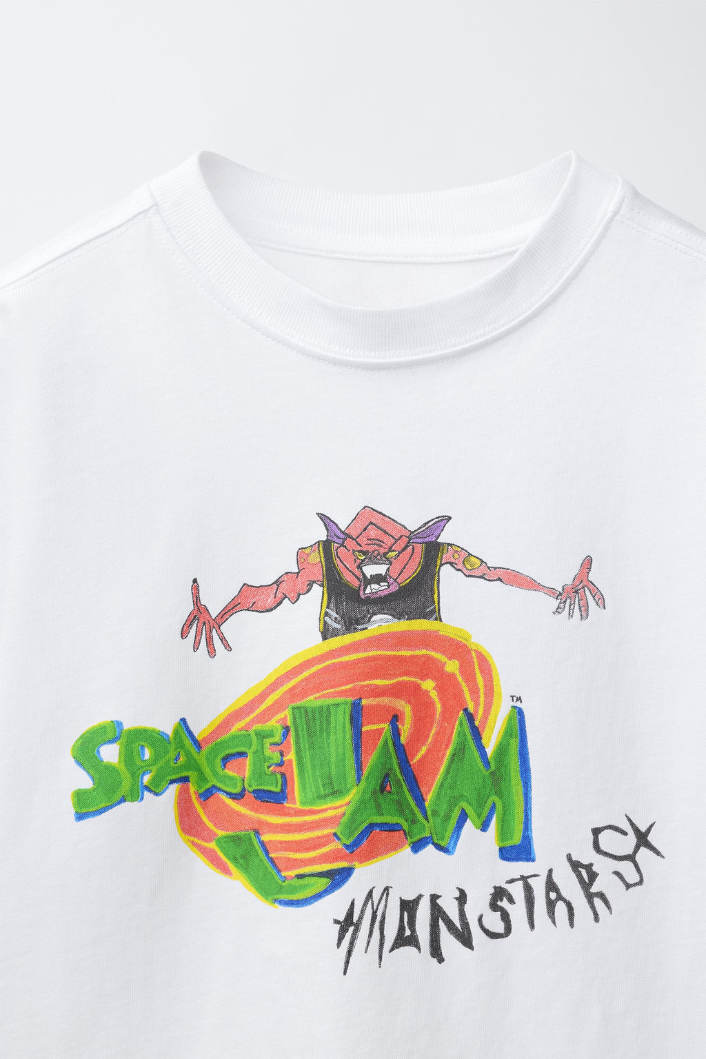 CAMISETA ILUSTRACI?N SPACE JAM & X DYLAN?S T-SHIRT CLUB X ZARA / Blanco фото 3