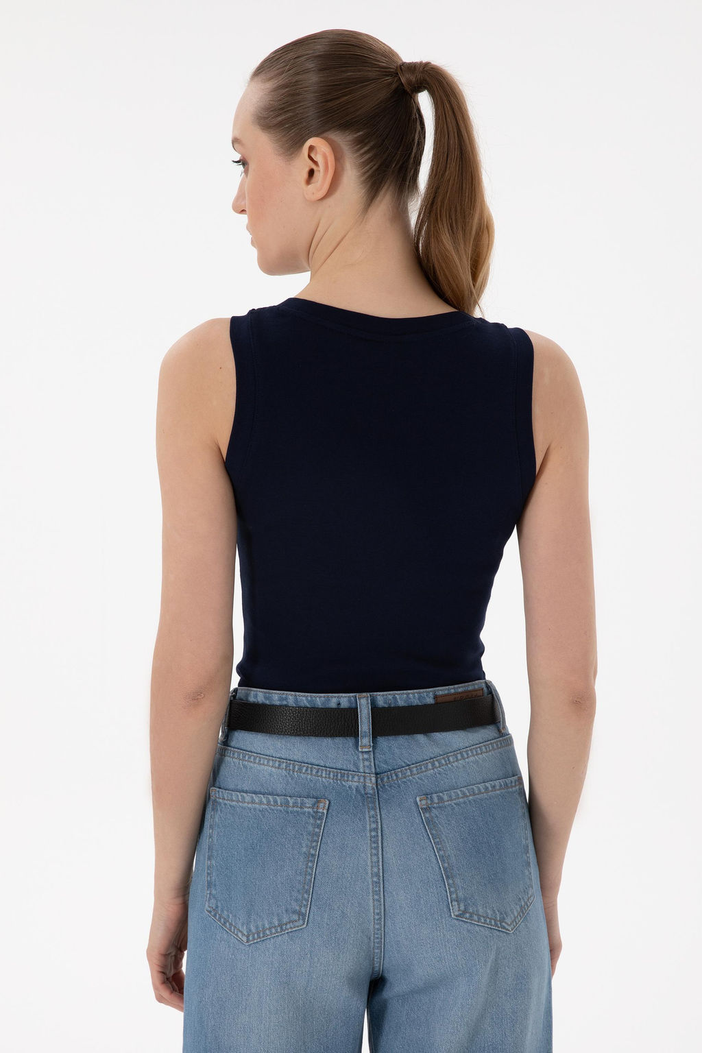 Kad_n Lacivert Basic Ti__rt Sepette S_rpriz _ndirim - U.s. polo assn фото 5