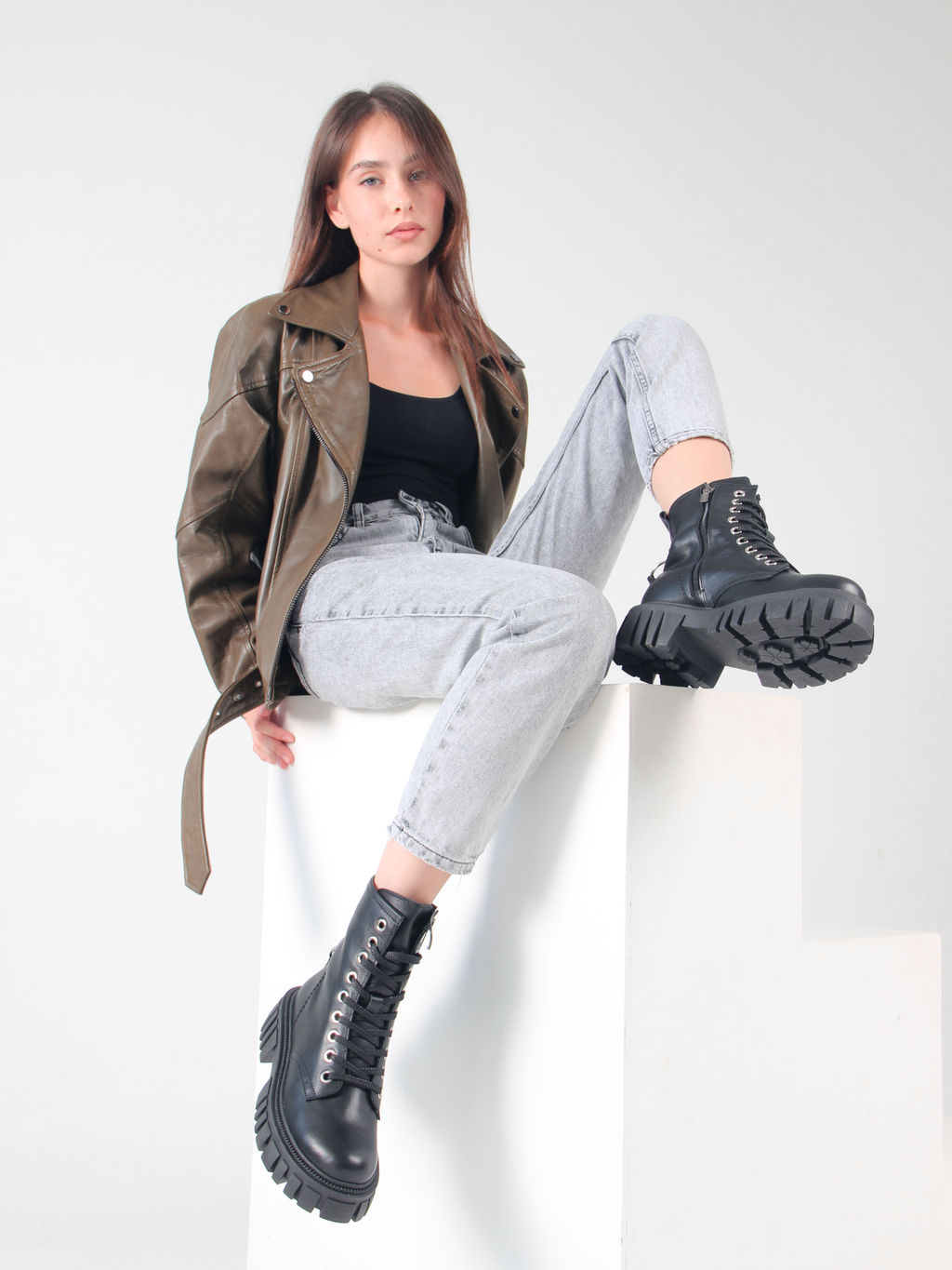 Ботинки 329.21153bl.black/Шерсть