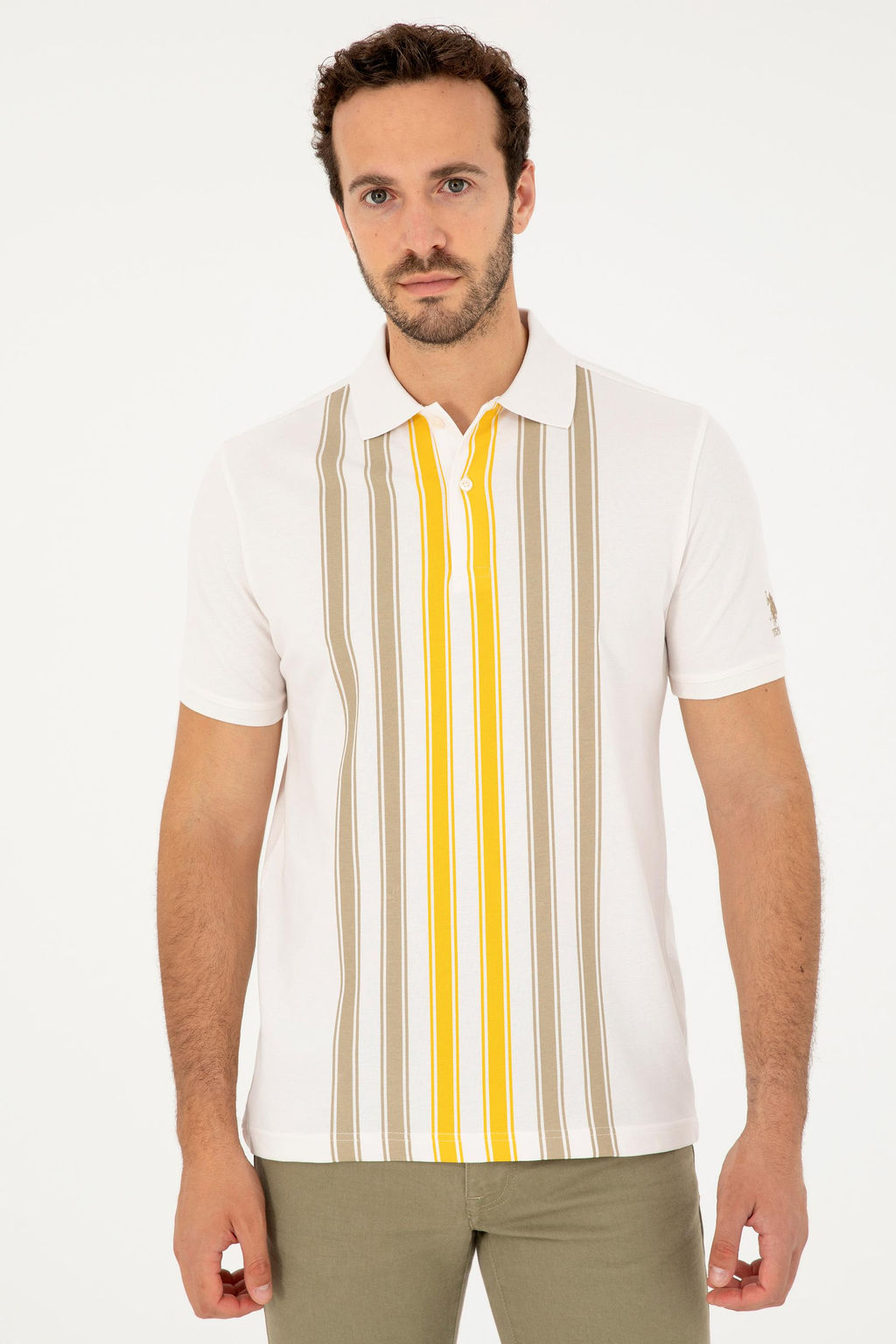 U. S. Polo Assn / Мужская футболка цвета экрю - U.s. polo assn фото 10