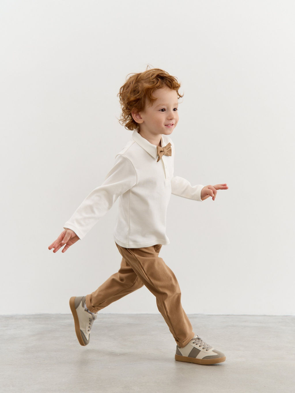 Лонгслив с воротником поло Экрю 0+ - Bungly фото 4