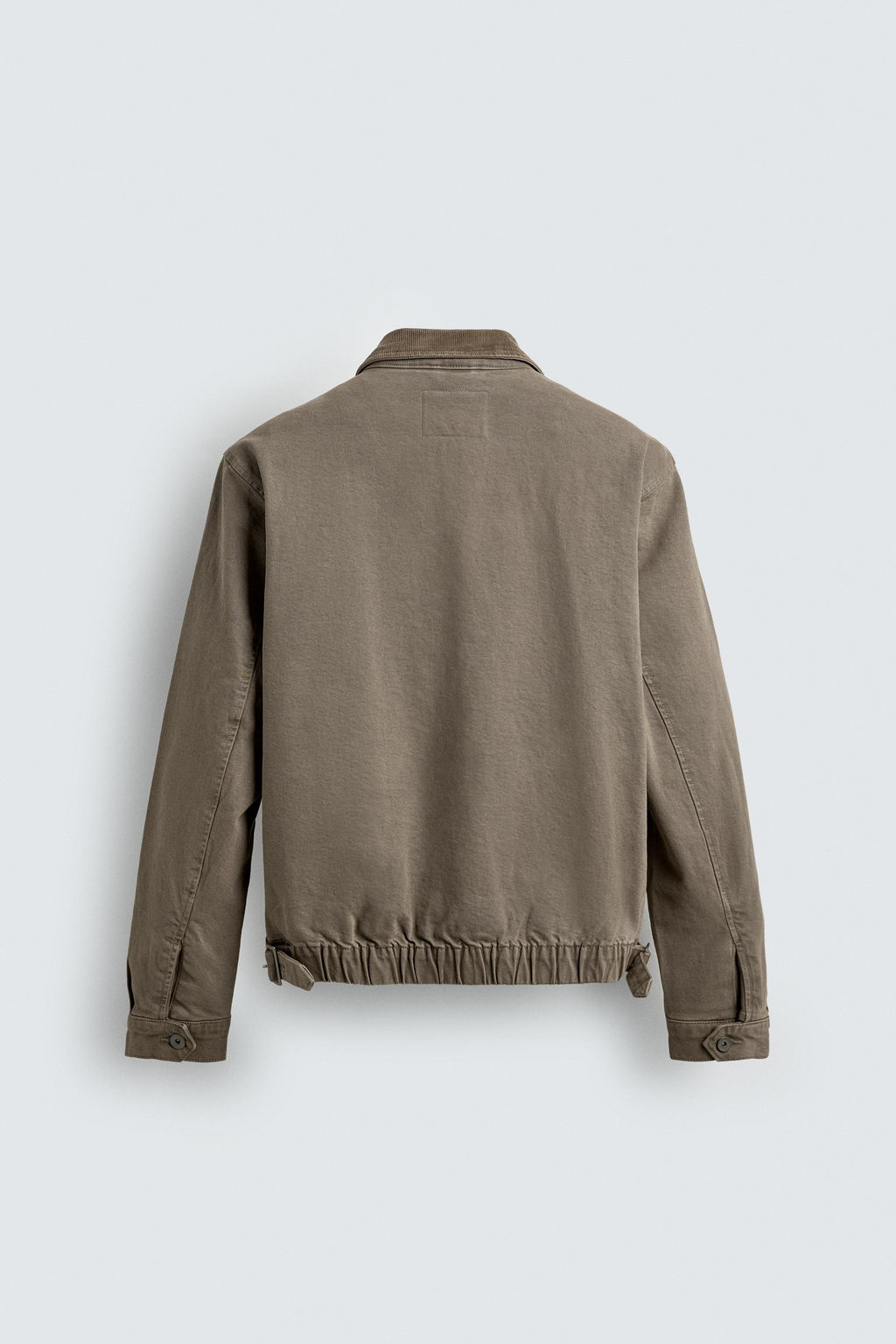 CAZADORA CROPPED FIT CUELLO PANA / Khaki - Zara фото 8