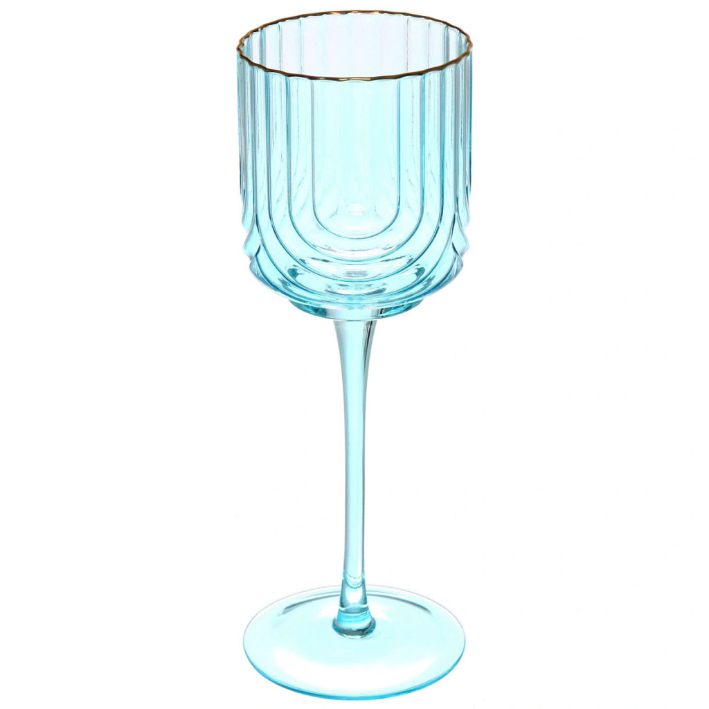 Бокал для вина 330мл "Enjoy Life" в наборе 6шт, цвет голубой