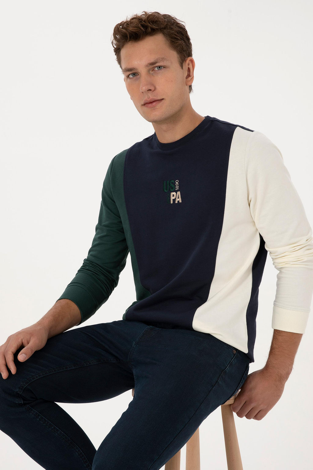 Erkek A__k Lacivert Sweatshirt