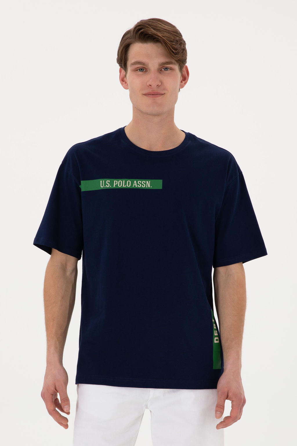 Erkek Comfort Fit Bisiklet Yaka Lacivert Ti__rt Sepette S_rpriz _ndirim