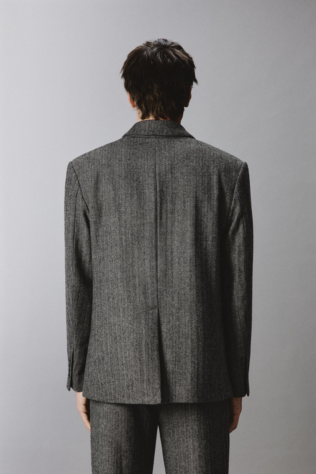 HERRINGBONE WOOL BLEND SUIT BLAZER - Zara фото 11