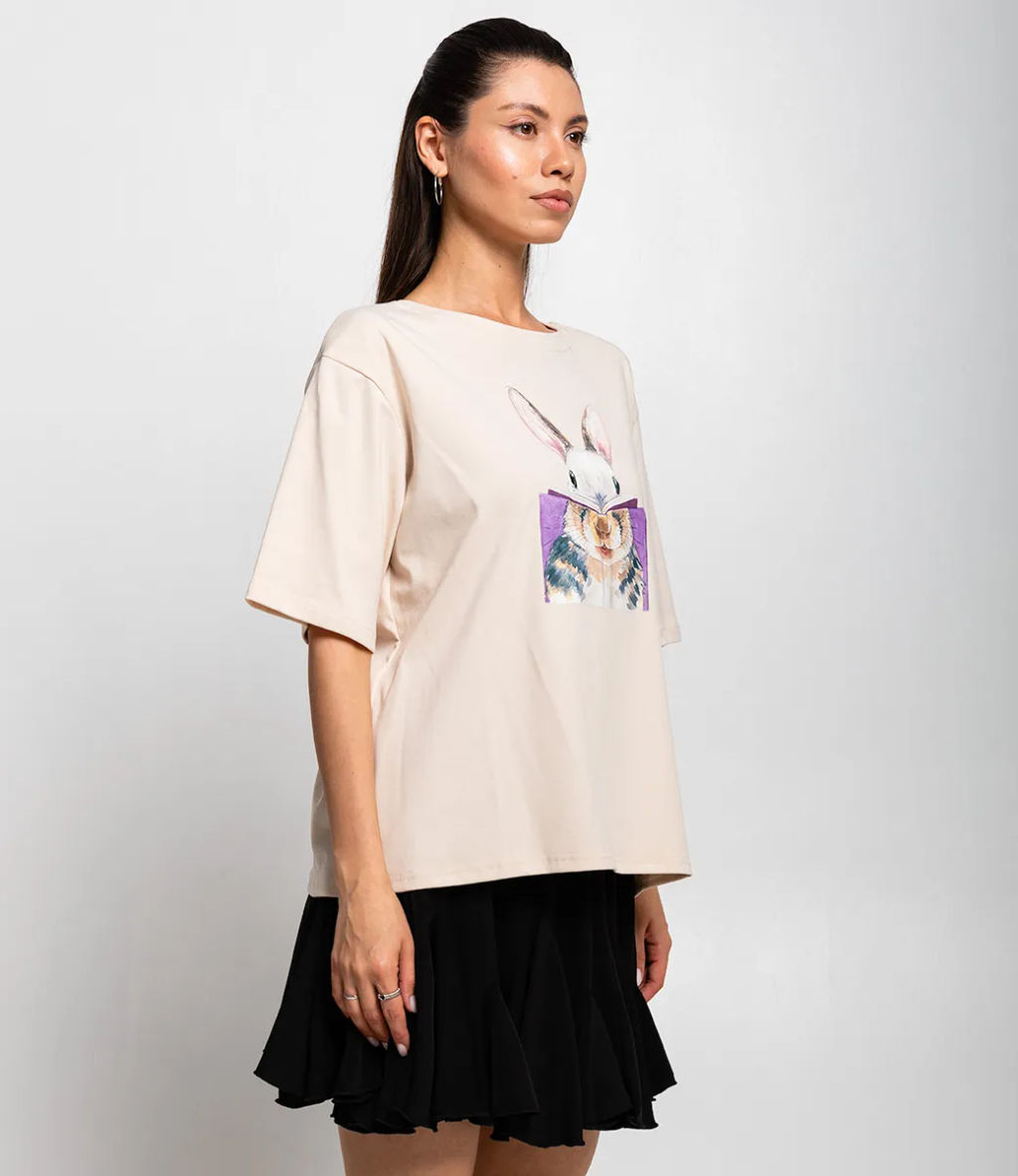 Футболка #КТ8130, светло-бежевый - Dommod фото 2