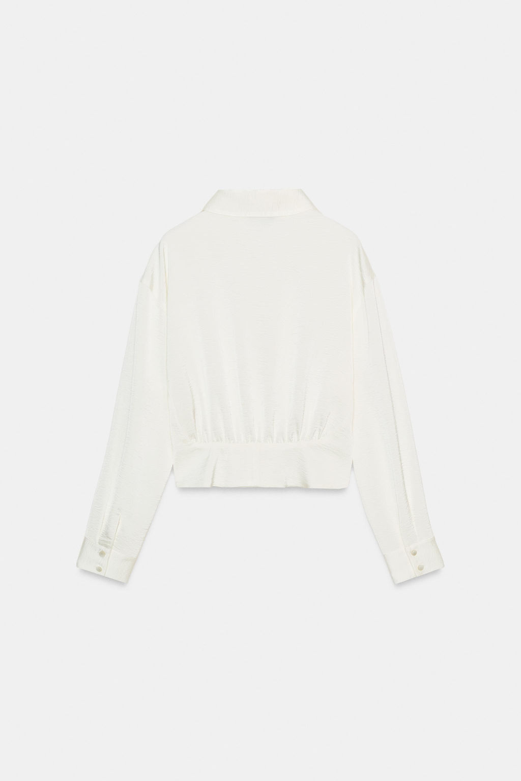 FITTED WAIST SATIN SHIRT - Zara фото 9