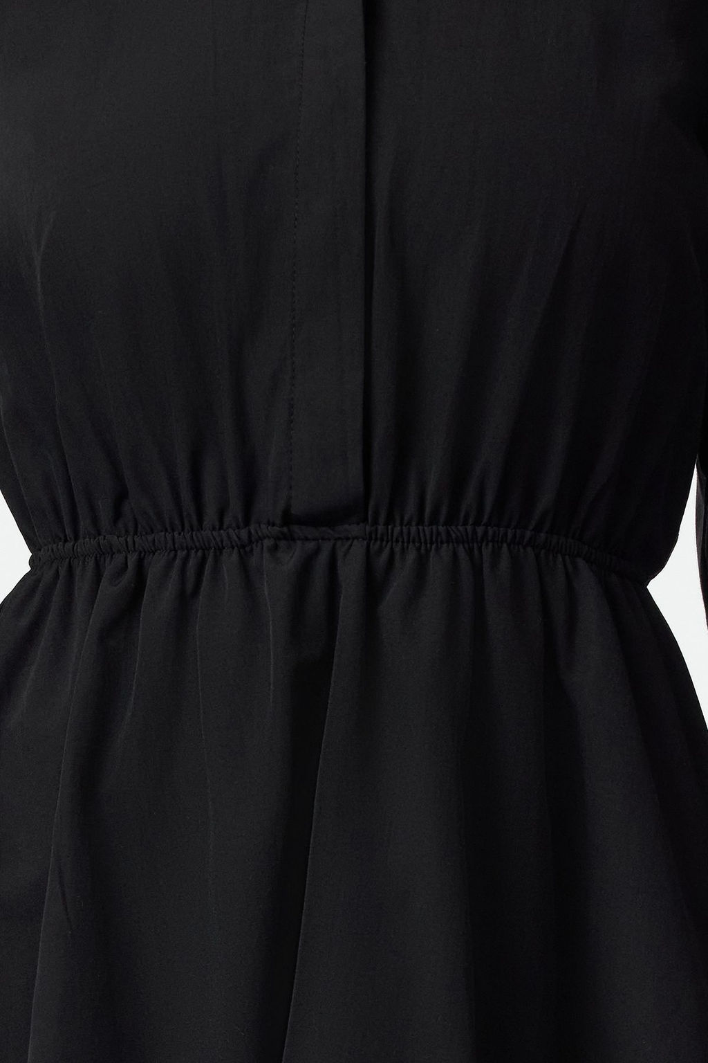 Trendyolmilla Siyah Balon Etek Gomlek Yaka Mini Dokuma Elbise TWOAW25EL00489 фото 4