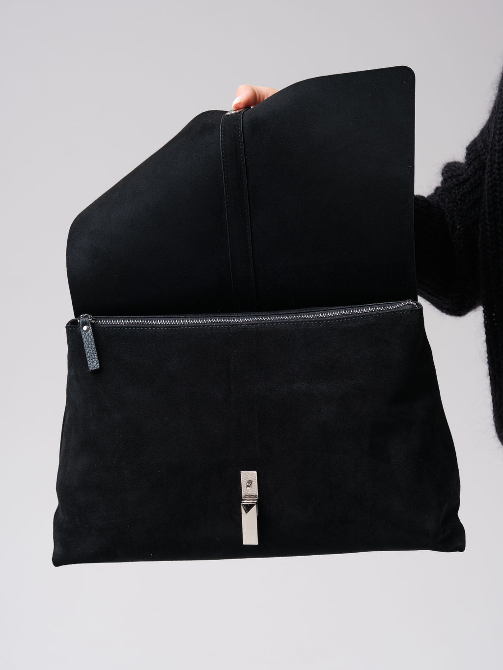 Замшевая сумка сэтчел Colette DBR 31349 черный фото 8