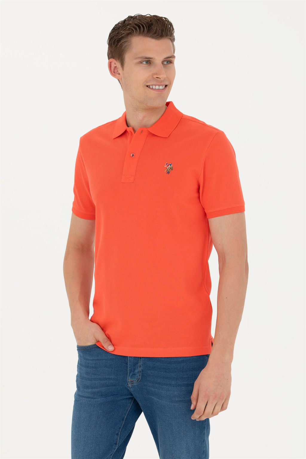 U. S. Polo Assn / Мужская базовая футболка с цветком граната