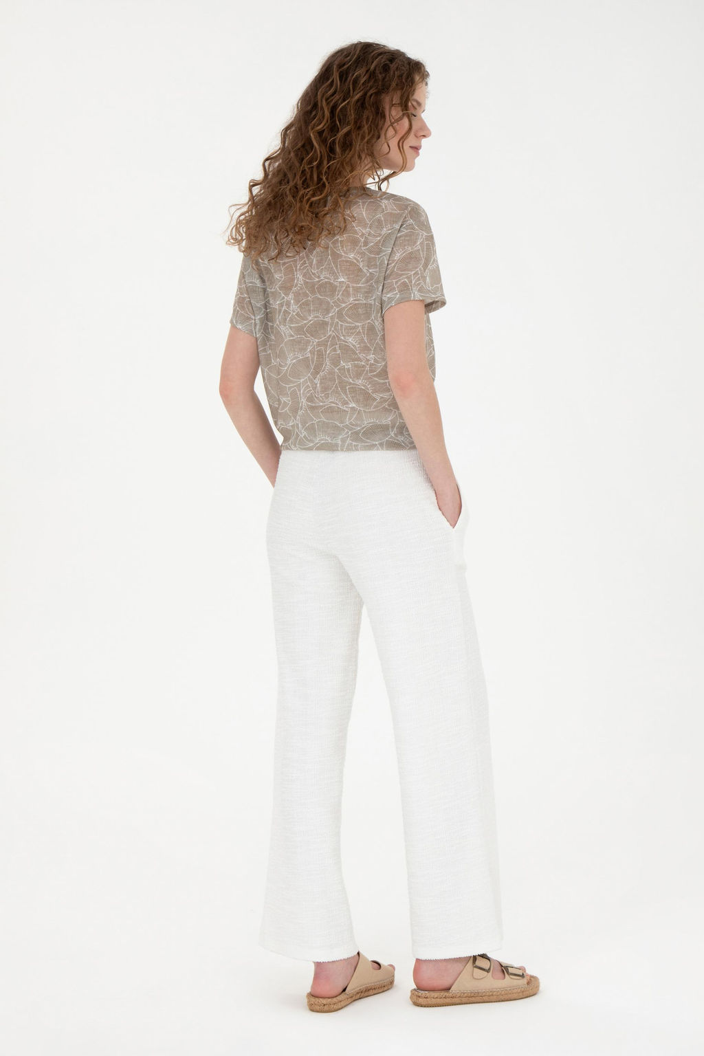 Женские спортивные штаны цвета экрю - U.s. polo assn фото 10