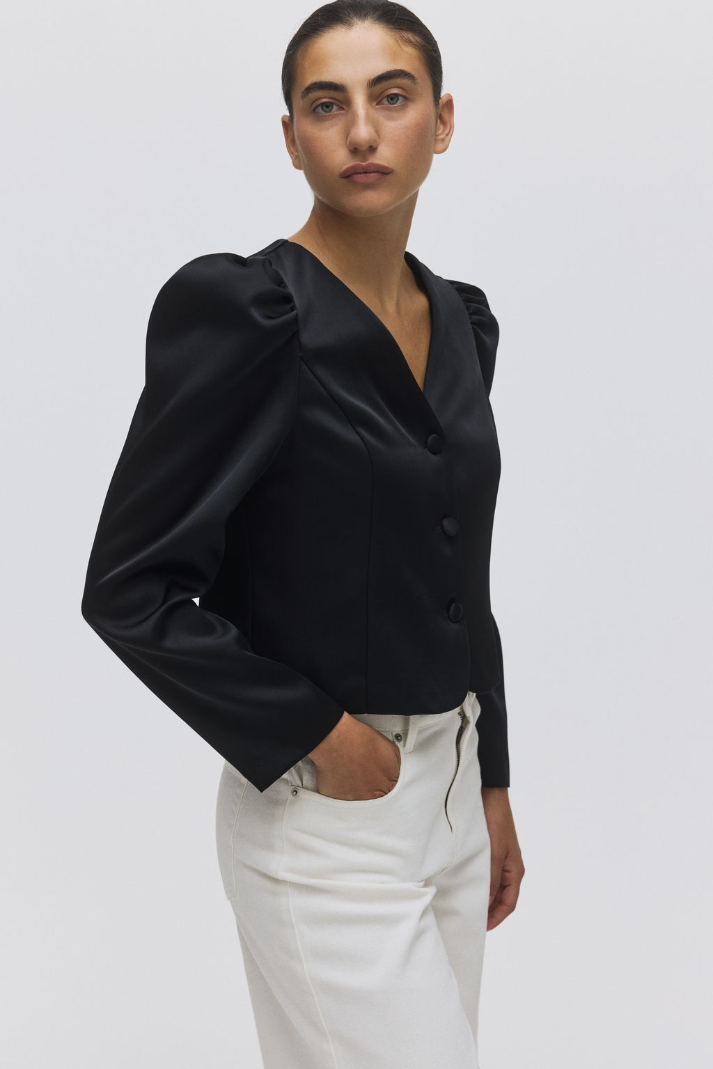 Blusa con manga puffy - H&m фото 6
