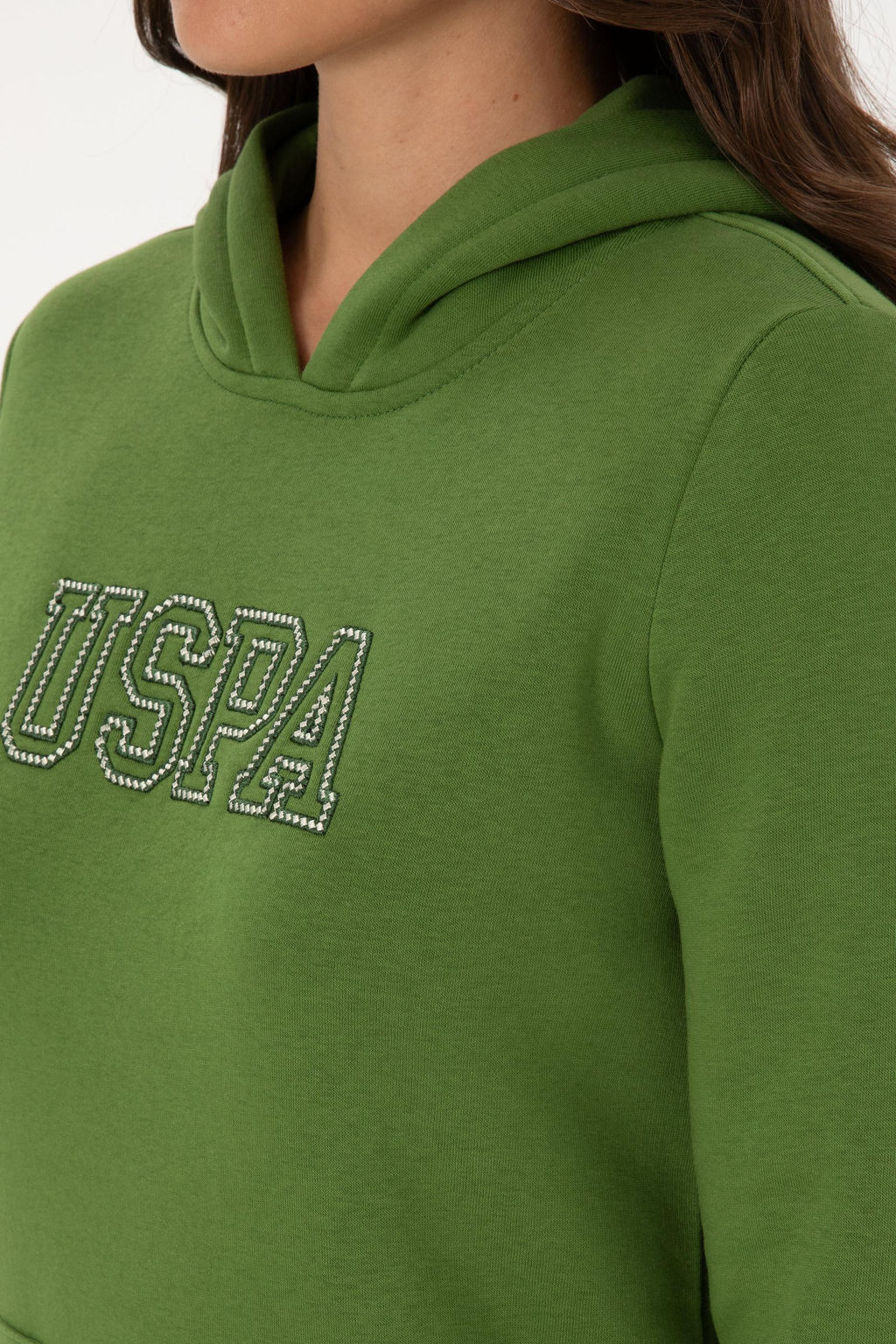 Kad_n Ye_il Basic Sweatshirt Sepette S_rpriz _ndirim - U.s. polo assn фото 7