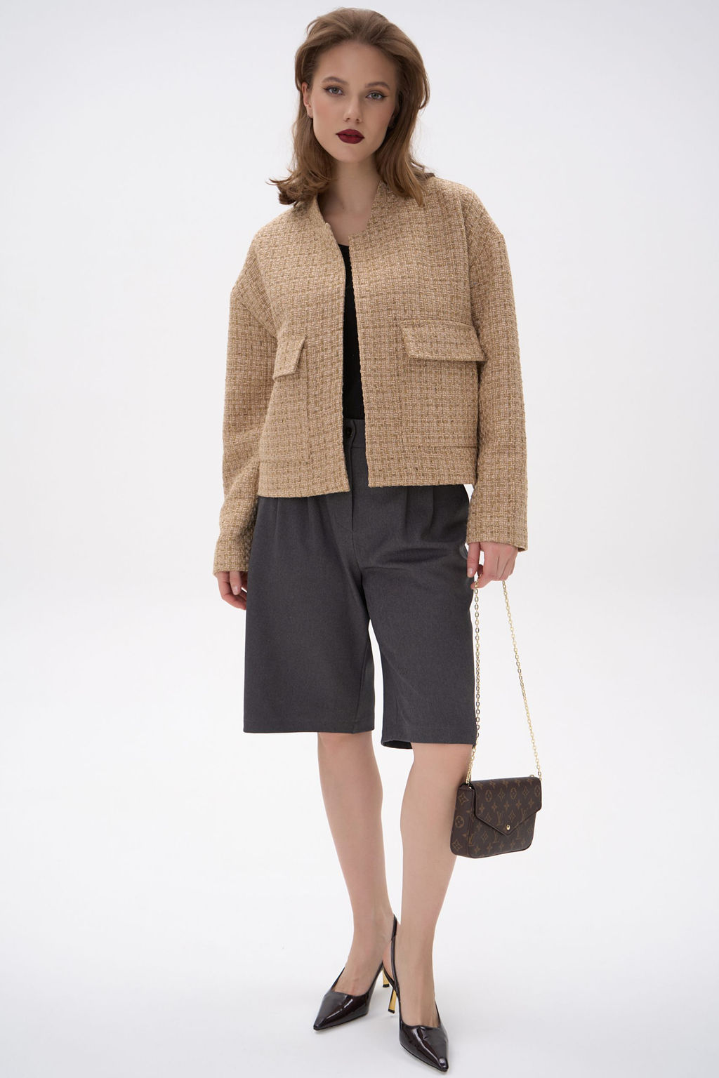 Бермуды Дана (серый) - Эльза фото 28