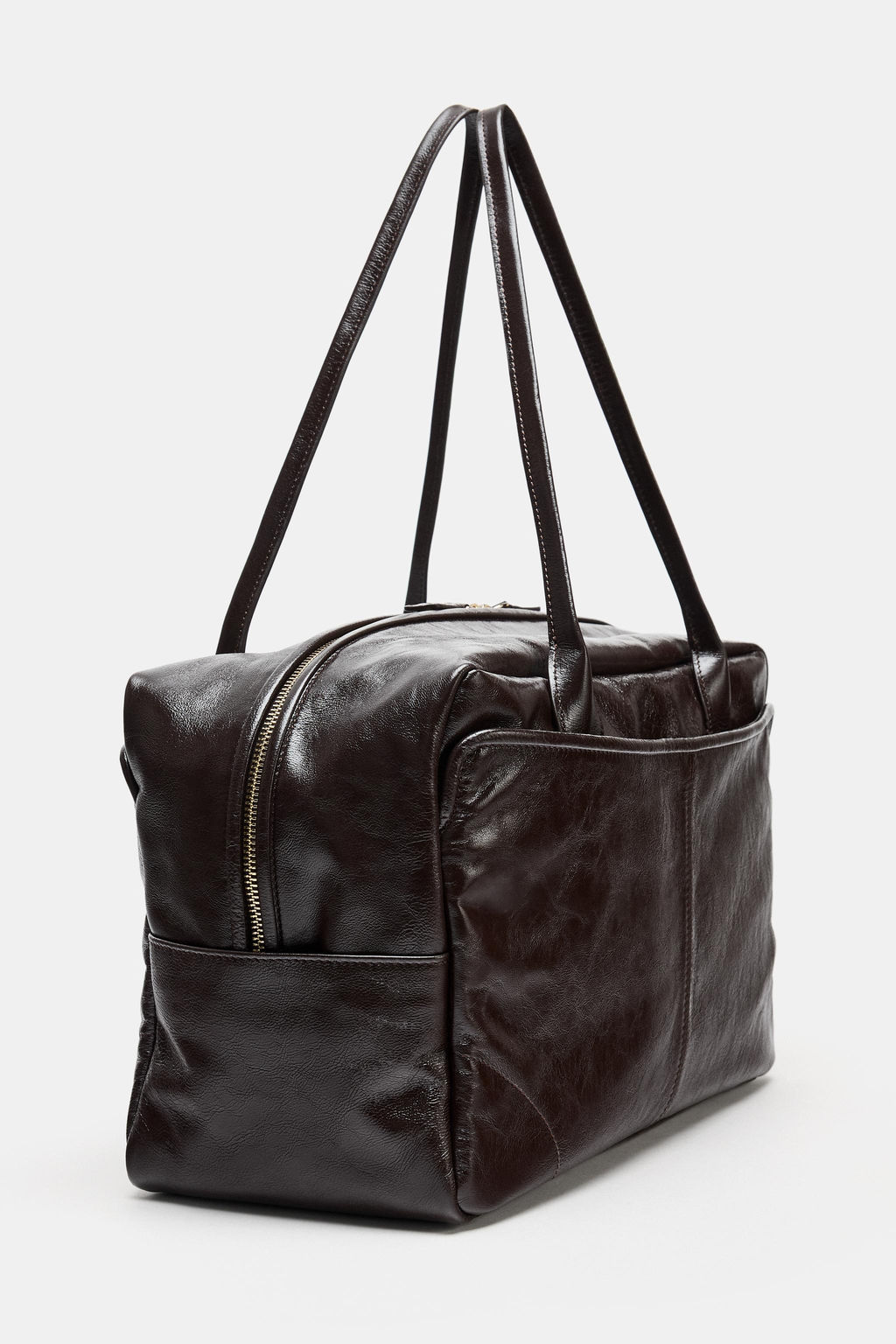 MAXI LEATHER BOWLING BAG - Zara фото 7