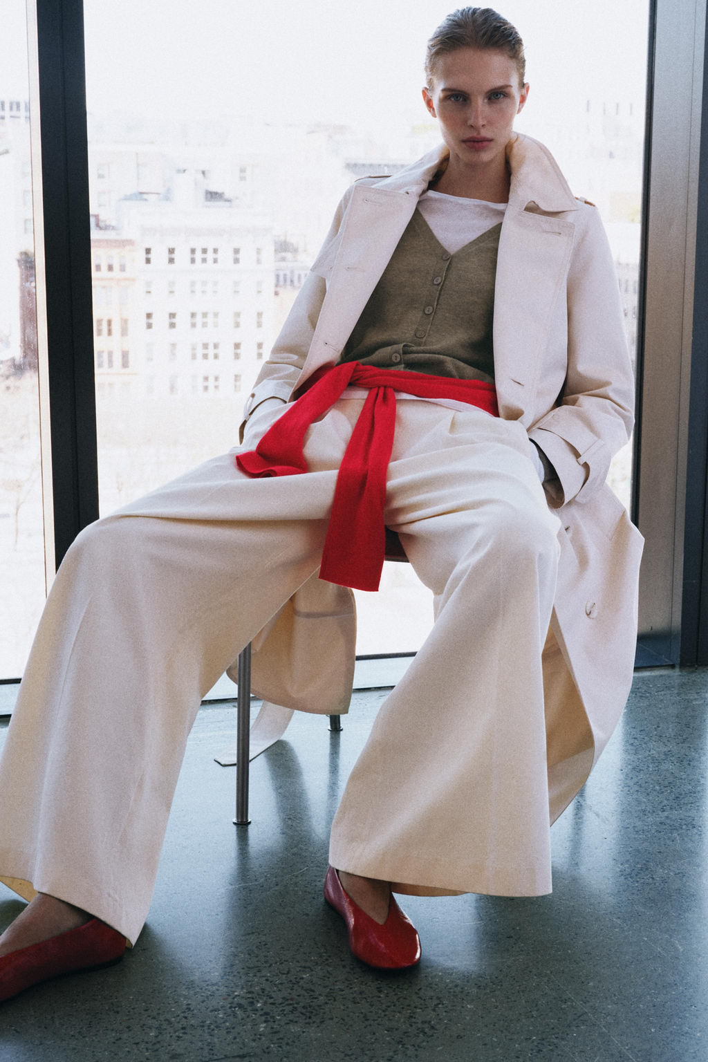 LEATHER BALLET FLATS - Zara фото 5