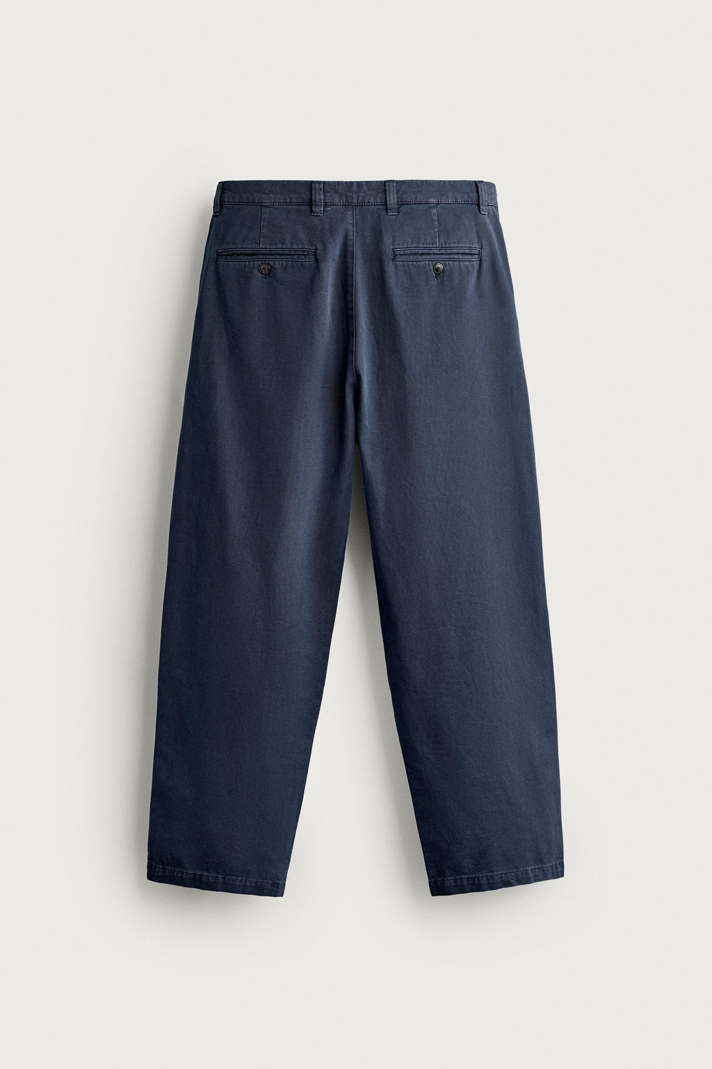 PANTAL?N CHINO STRAIGHT FIT PLIEGUES / Marino