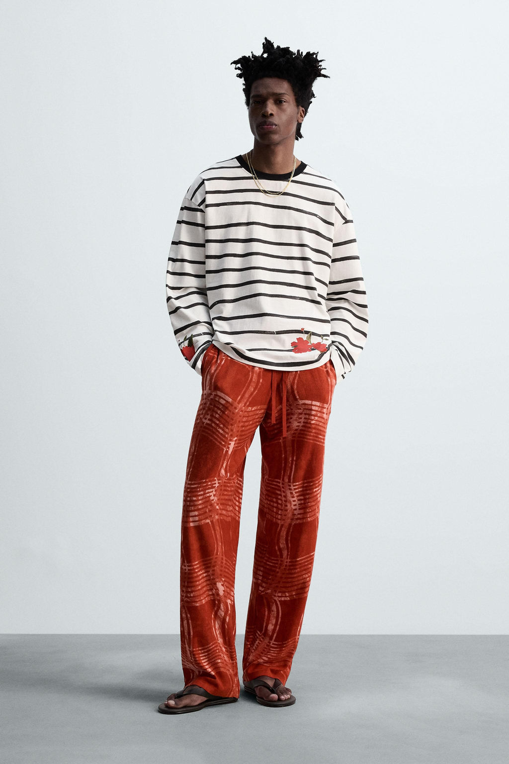 STRIPED PRINT T-SHIRT  OTIS KWAME KYE QUAICOE