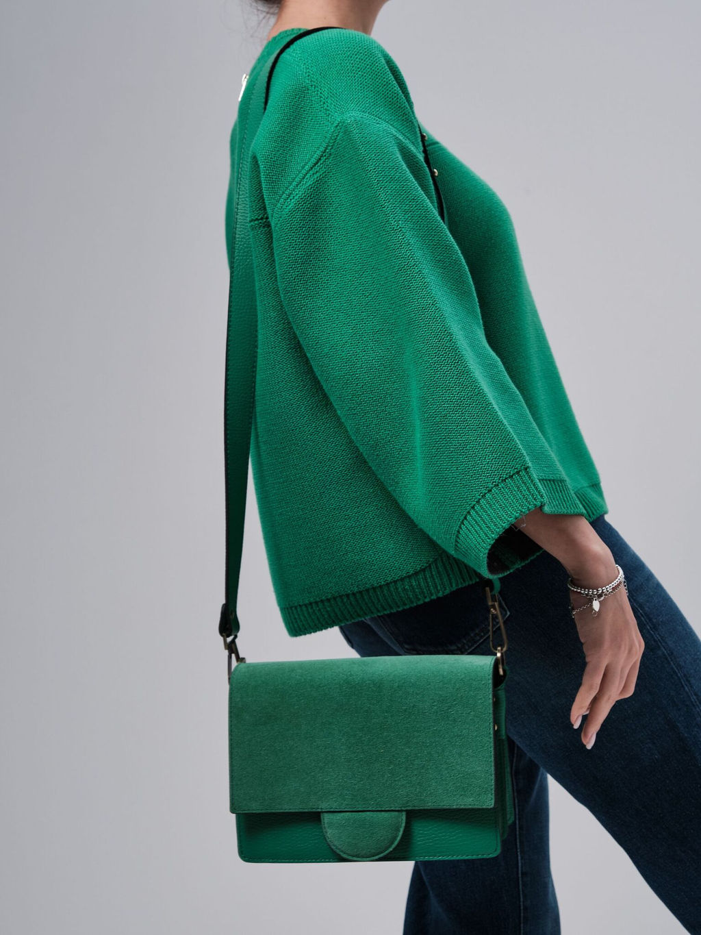 Сумка через плечо Deboro 30574 зеленая весна