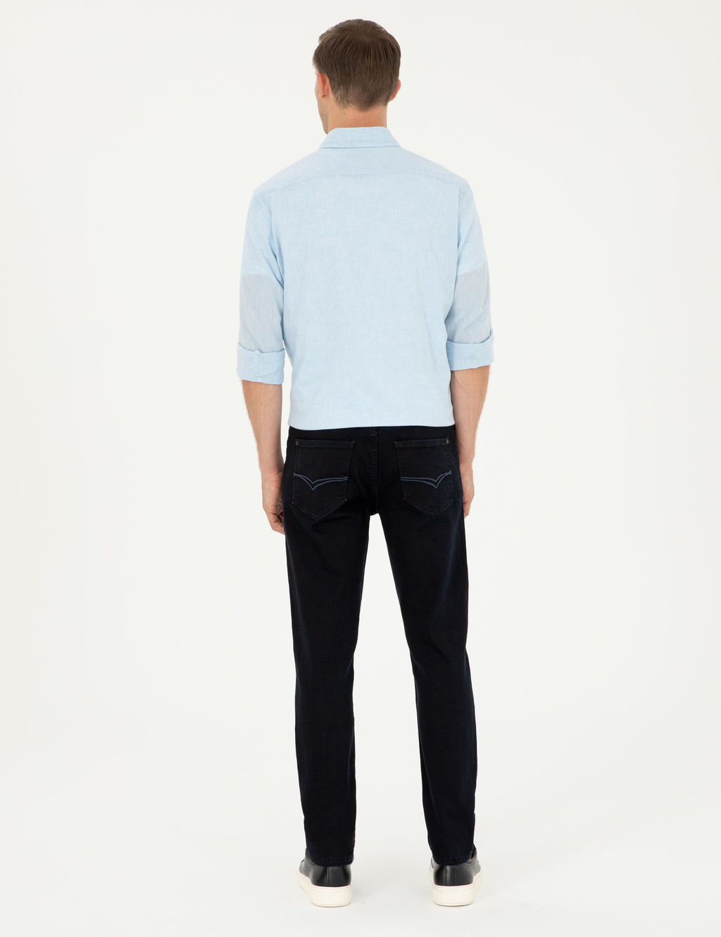 Koyu Lacivert Slim Fit Pamuklu Jean Pantolon