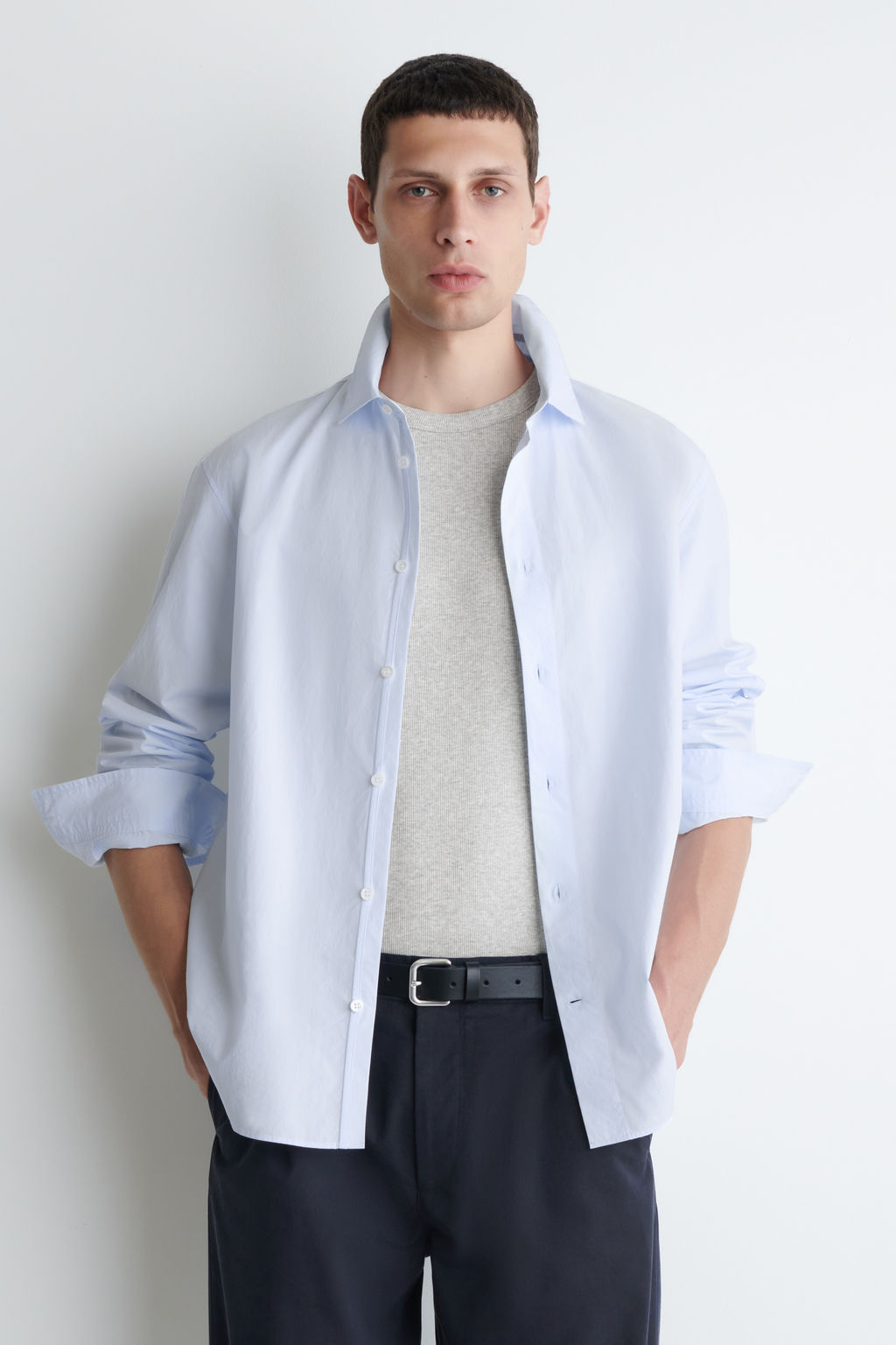CAMISA DE POPEL?N DE ALGOD?N PIMA RELAXED FIT - H&m фото 6