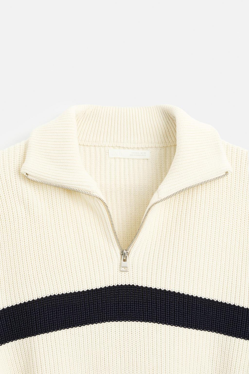 BASIC QUARTER-ZIP SWEATER - Zara фото 16
