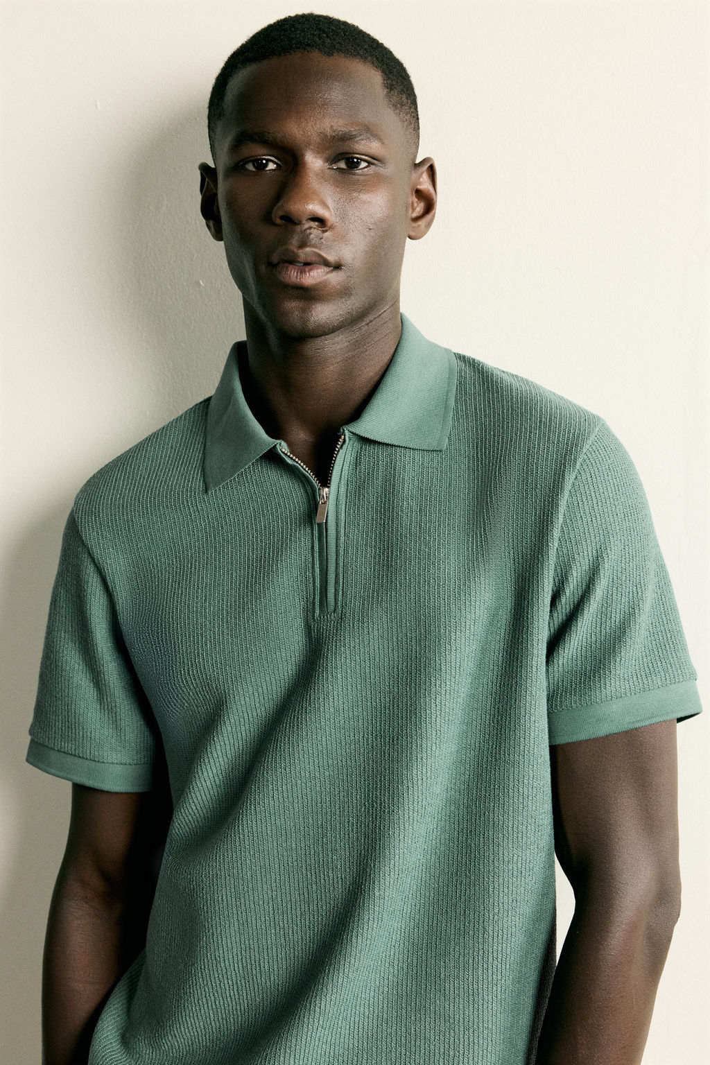 POLO REGULAR FIT CREMALLERA / Verde - Zara фото 5
