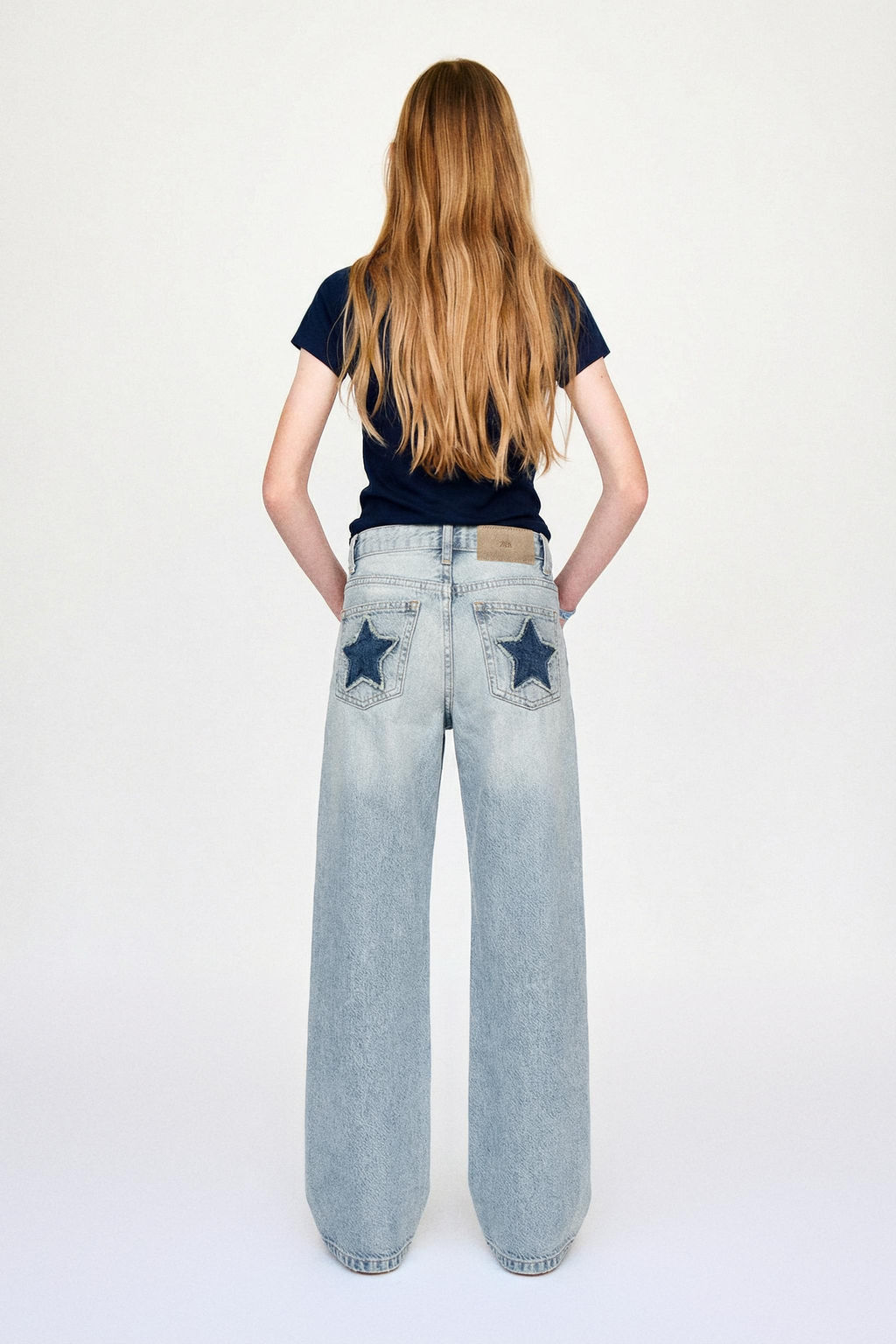 WIDE-LEG JEANS WITH STUDS - Zara фото 9