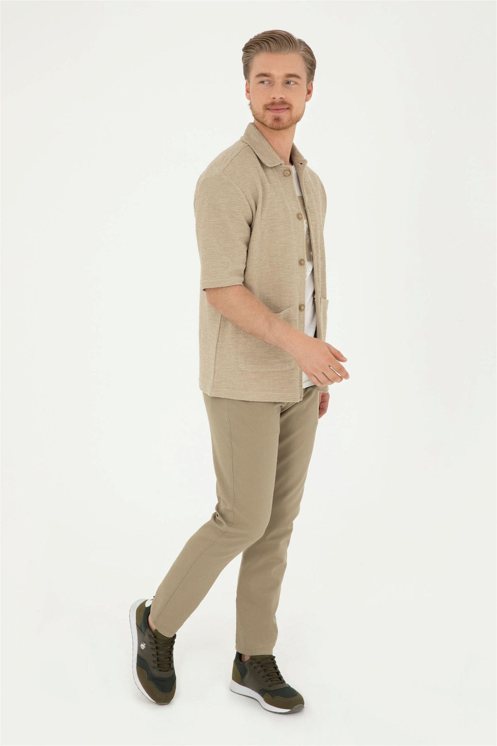 U. S. Polo Assn / Мужские брюки цвета хаки из плотной ткани - U.s. polo assn фото 3