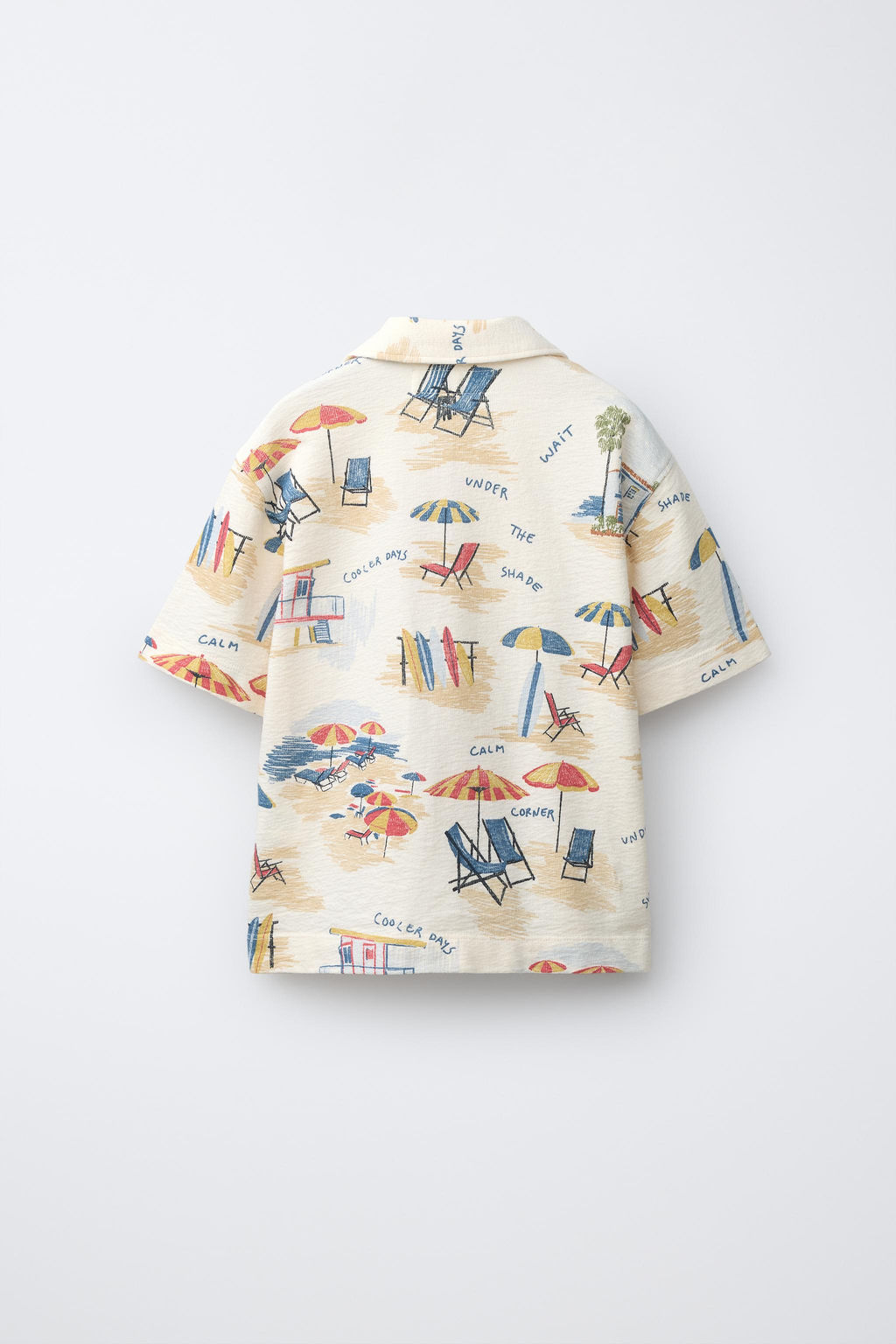 CAMISA BOWLING ESTAMPADO SILLAS PLAYA / Crudo - Zara фото 2