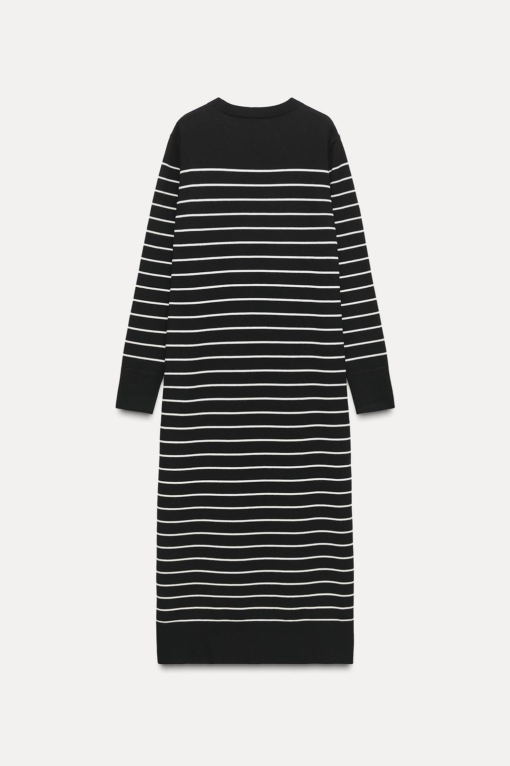 STRIPED LONG KNIT DRESS - Zara фото 3