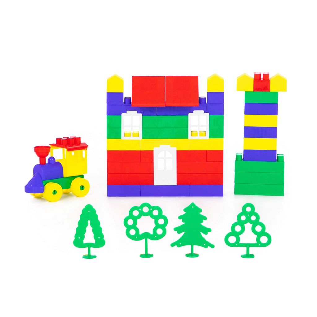 Конструктор Строитель (Большой, 115 элементов) (в мешке) - Полесье фото 3