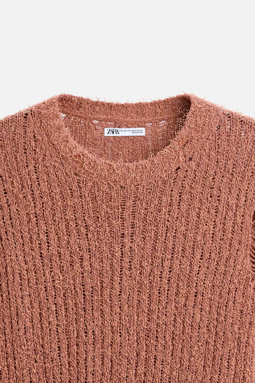 RIPPED-EFFECT SWEATER - Zara фото 8