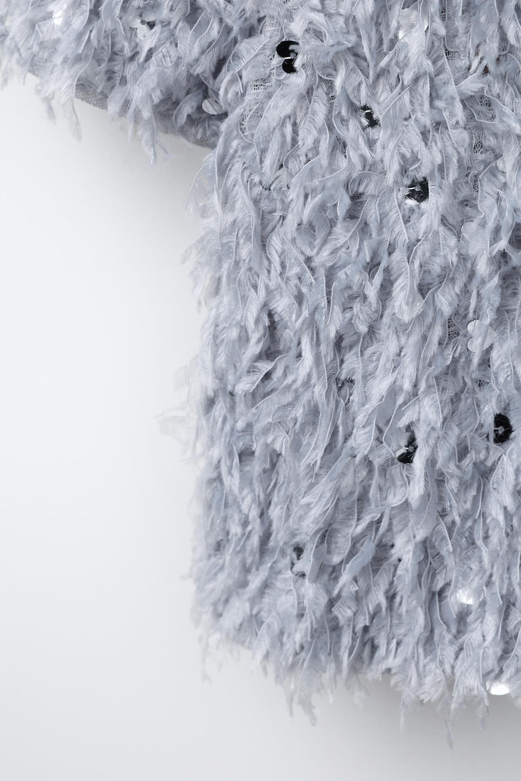 FEATHER AND SEQUIN T-SHIRT - Zara фото 4