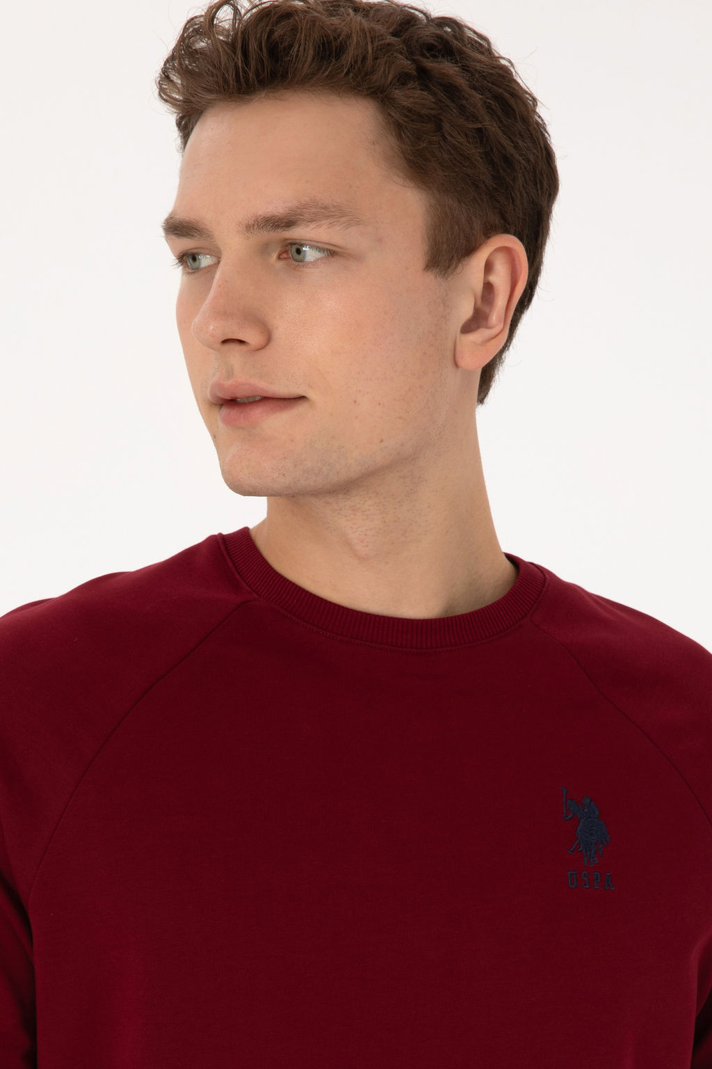 Erkek Bordo Basic Sweatshirt - U.s. polo assn фото 2