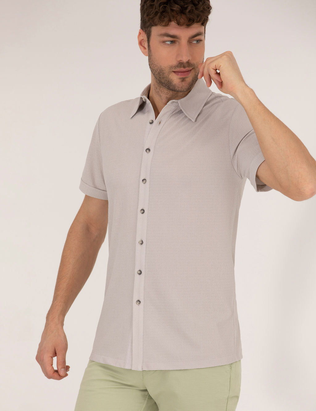 Gri Slim Fit _rme G_mlek
