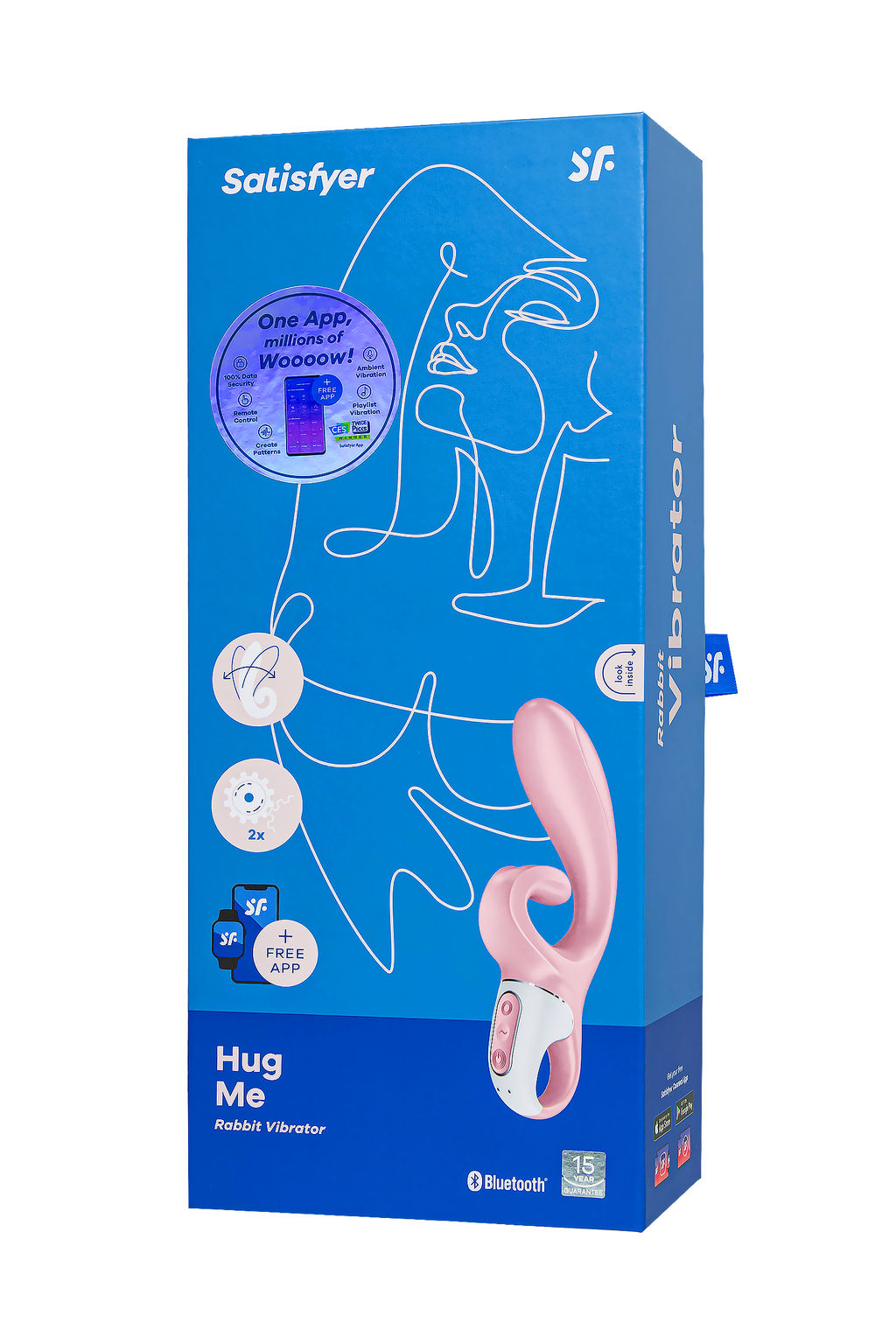 Нереалистичный вибратор Satisfyer Hug me, силикон, розовый  фото 8