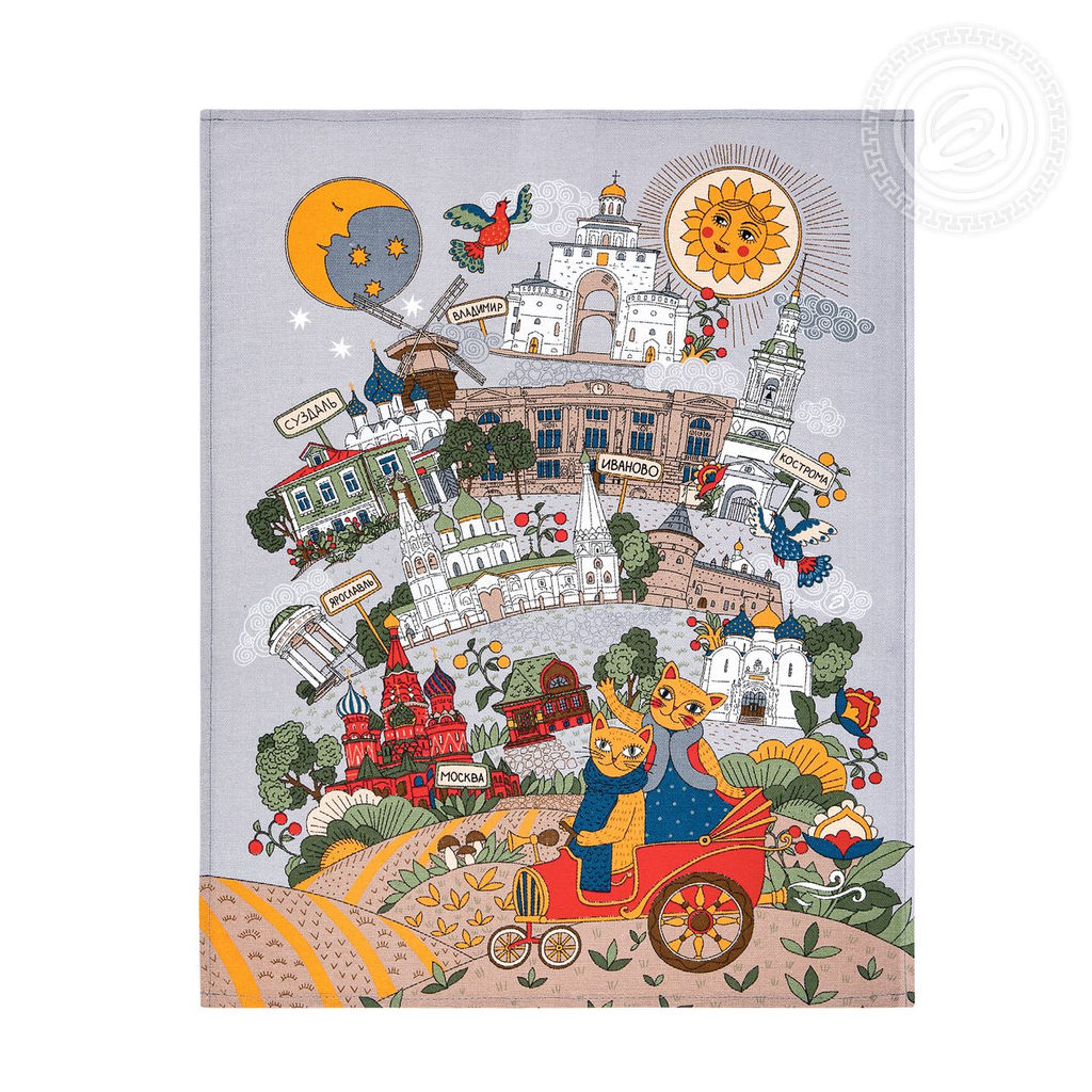 Набор полотенец из рогожки "По золотому кольцу" 45*60/3 шт. - 45*60 Полотенца из рогожки