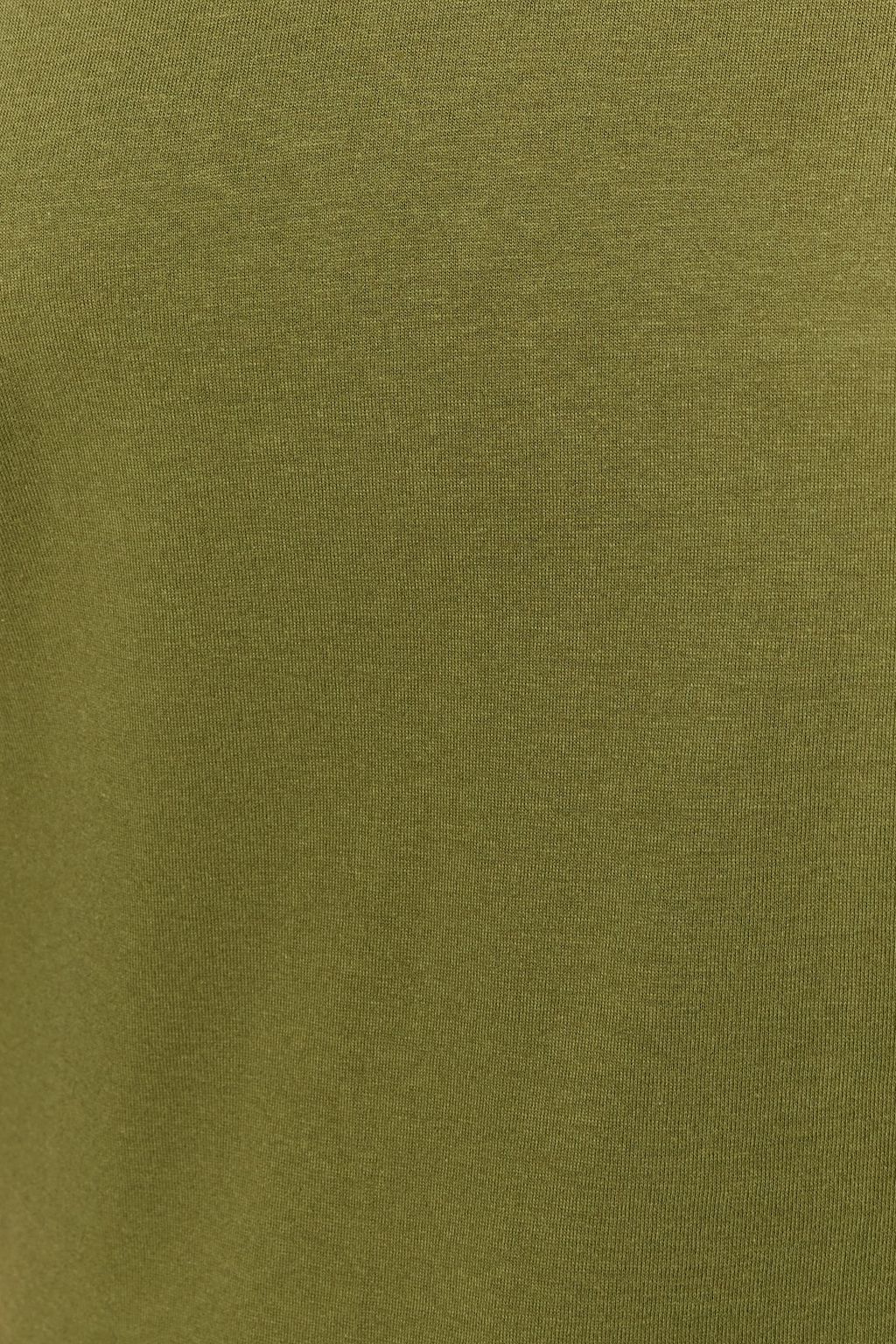 Haki-Bej %100 Pamuk 2li Paket Basic V Yaka Orme T-Shirt TWOSS23TS00002