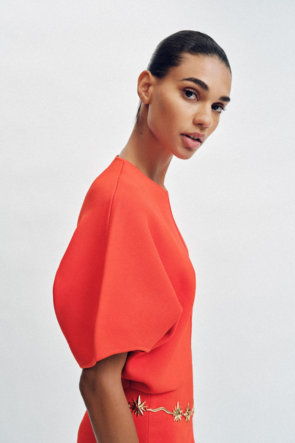 TOP CORTO PUNTO / Coral rojo