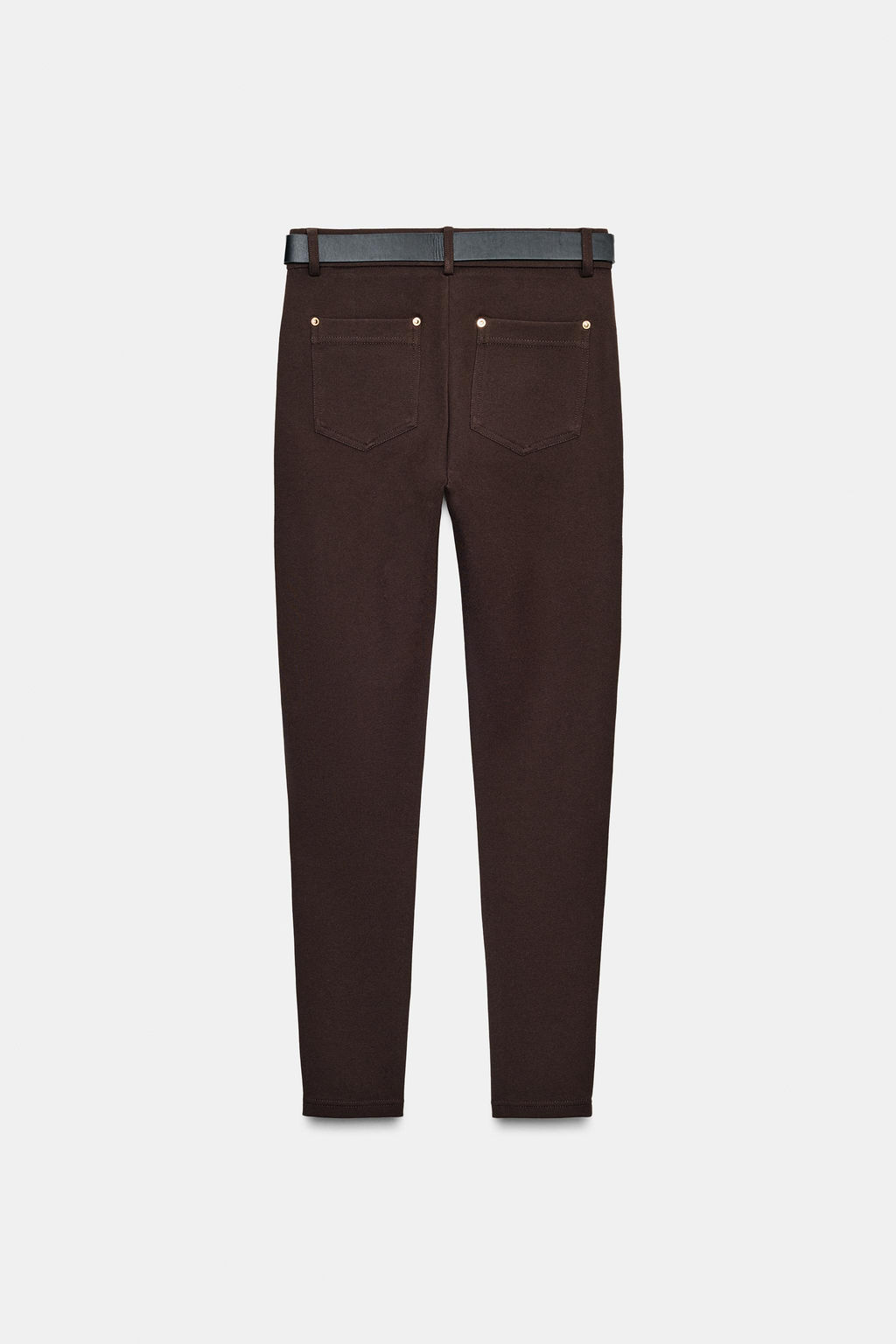MID-WAIST BELTED JEGGINGS - Zara фото 8
